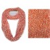 Orange & White Lightweight Confetti Knit Infinity Scarf