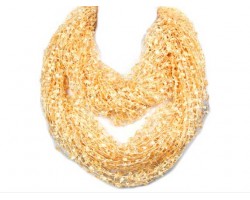 Peach Lightweight Confetti Knit Infinity Scarf