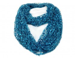 Turquoise Lightweight Confetti Knit Infinity Scarf