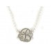 Silver Plate Clear Crystal Cursive Initial Chain Necklace