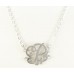 Silver Plate Clear Crystal Cursive Initial Chain Necklace