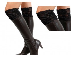 Black Lace Boot Topper