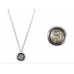 Two Tone Floating Monogram Locket Necklace 13pk