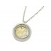 Two Tone Floating Monogram Locket Necklace 13pk