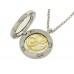 Two Tone Floating Monogram Locket Necklace 13pk