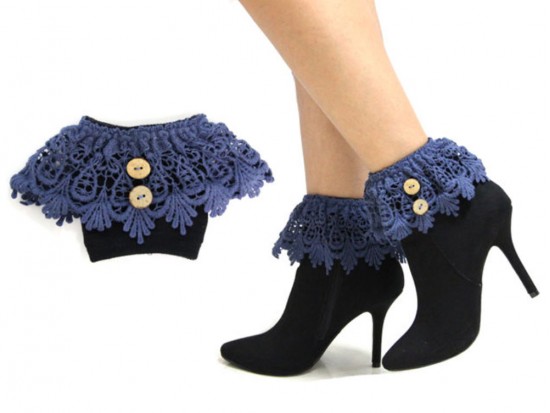 Montana Blue Lace Buttons Knit Boot Toppers