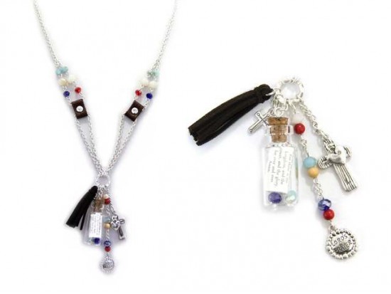 Lord’s Prayer Message in Bottle Necklace