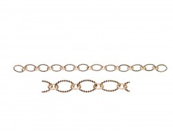 Antique Gold 5x8mm Oval Notched Link Chain