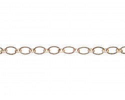 Gold 5x8mm Oval Notched Link Chain