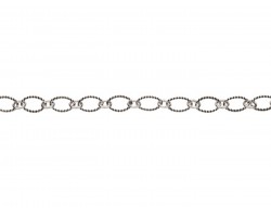 Silver 5x8mm Oval Notched Link Chain