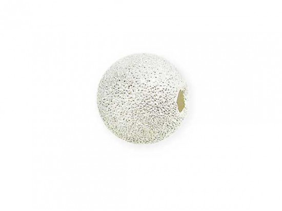 3mm Stardust Frosted Silver Plated Bead