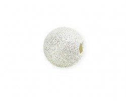 4mm Stardust Frosted Silver Plated Bead