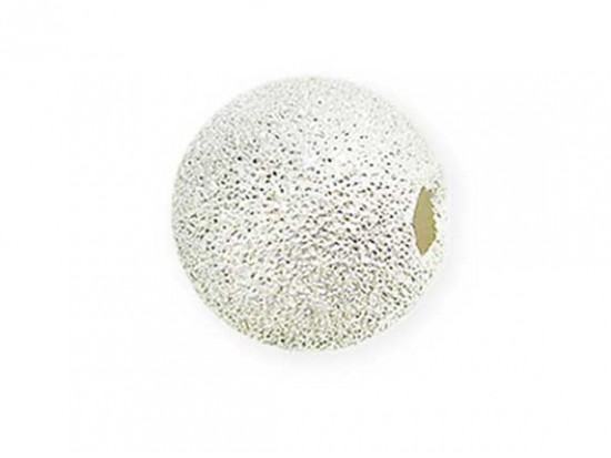 10mm Stardust Frosted Silver Plated Bead