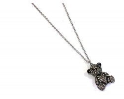 Crystal Teddy Bear Chain Necklace