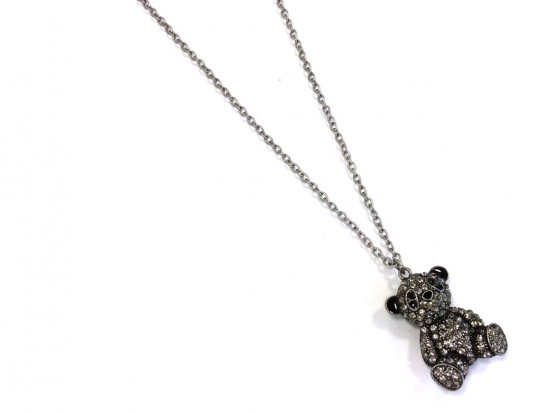 Crystal Teddy Bear Chain Necklace