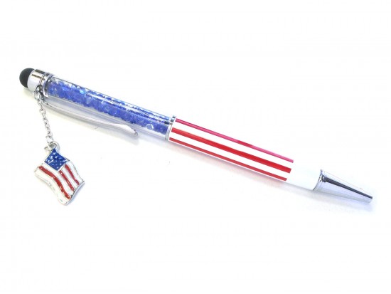 USA Pen Stylus Crystal Filled Pen Tube