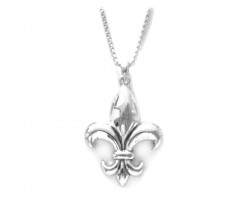 Silver Fleur De Lis Necklace