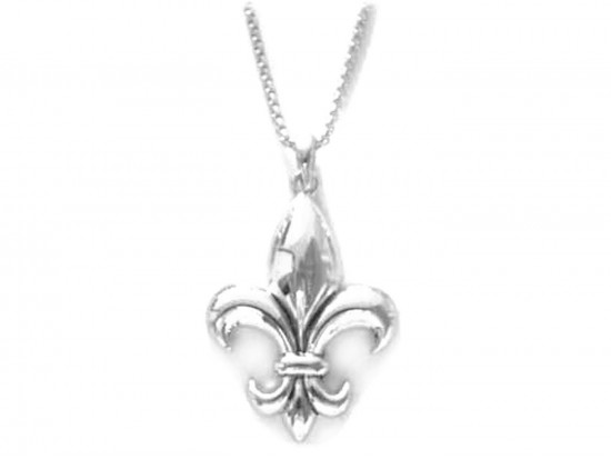Silver Fleur De Lis Necklace