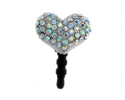 Heart AB Crystal Phone Plug
