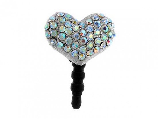 Heart AB Crystal Phone Plug