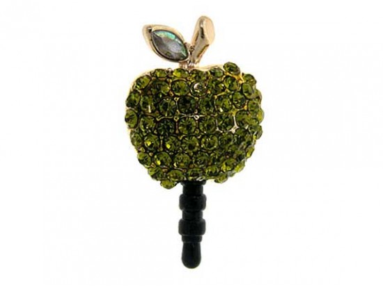 Apple Peridot Crystal Phone Plug