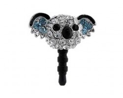 Baby Koala Aqua Crystal Phone Plug