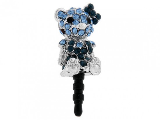 Bear with Ribbon Montana Crystal Phone Plug