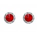 Birth Crystal Rivoli Silver Post Earrings 36 Pack