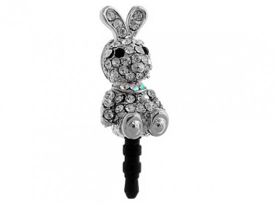 Rabbit Clear Crystal Phone Plug Rabbit Clear Crystal Phone Plug