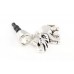 Elephant Antique Silver Charm Crystal Phone Plug