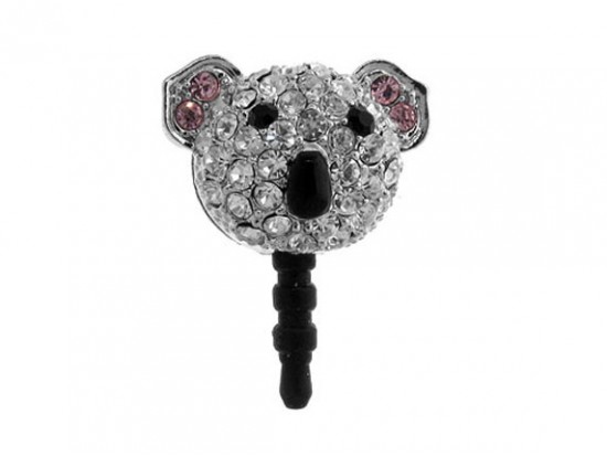 Koala Light Rose Crystal Phone Plug