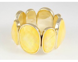 Peridot Opal Faceted Stone Gold Plate Bracelet