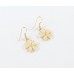 Ivory Faceted Stone Flower Tier Gold Plate Necklace Set Ivory Faceted Stone Flower Tier Gold Plate Necklace Set