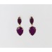 Amethyst Tiered Teardrop Box Link Necklace Set