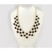 White & Black Square Rectangle Crystal Graduated Necklace Set White & Black Square Rectangle Crystal Graduated Necklace Set