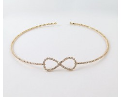 Gold Plate Crystal encrusted Choker with Infinity Design