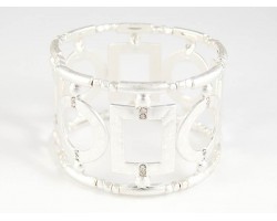 Matte S/P Circle & Square Cry Stretch Bracelet Matte S/P Circle & Square Cry Stretch Bracelet