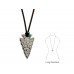 Silver Hammered Arrowhead Leather Necklace