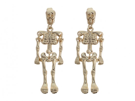 Gold Plate Wiggly Skeleton Ear Jacket Earrings Gold Plate Wiggly Skeleton Ear Jacket Earrings