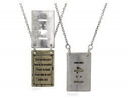 Silver Gold John 14:1 Pendant Necklace