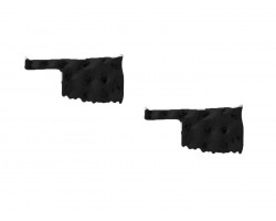 Black Oklahoma State Map Hammered Silver Post Earring