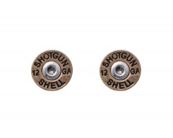 Gold Shotgun Bullet Back Post Earrings Gold Shotgun Bullet Back Post Earrings