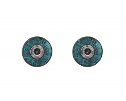 Patina Shotgun Bullet Back Post Earrings Patina Shotgun Bullet Back Post Earrings