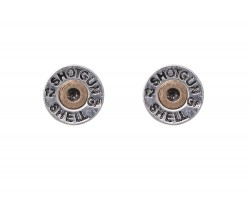 Silver Shotgun Bullet Back Post Earrings Silver Shotgun Bullet Back Post Earrings