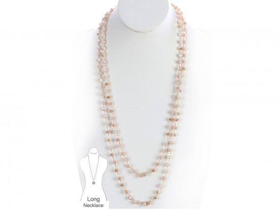 Golden Shadow Rondel Crystal Necklace