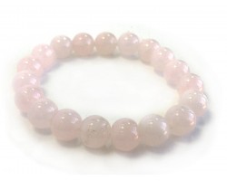 Rose Quartz Natural 10mm Stone Bead Stretch Bracelet Rose Quartz Natural 10mm Stone Bead Stretch Bracelet