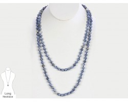 Montana Blue Natural 8mm Stone Bead 60 Necklace