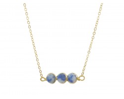 Blue 3 Natural Stone Necklace