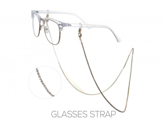 Gold Clear Crystal Eye Glasses Strap