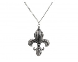 Silver Fleur De Lis Necklace